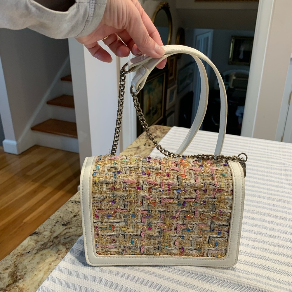 Vintage Enzo Angiolini Multicolor Tweed crossbody bag